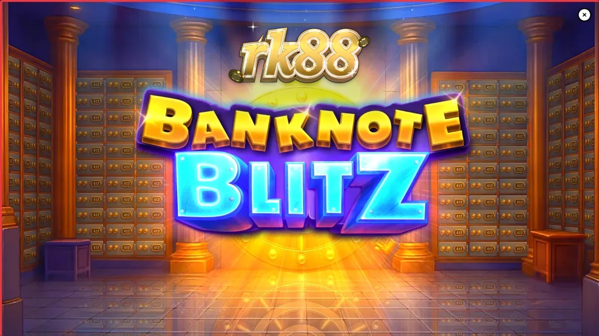 Tampilan visual slot Banknote Blitz dengan tema brankas bank mewah